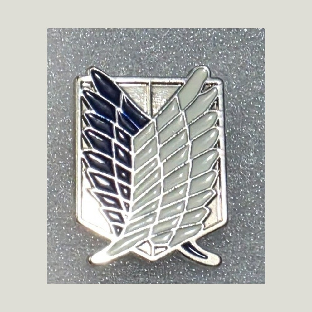 Attack on Titan Wings of Liberty Pin Scout Regiment Survey Corps Blue Badge